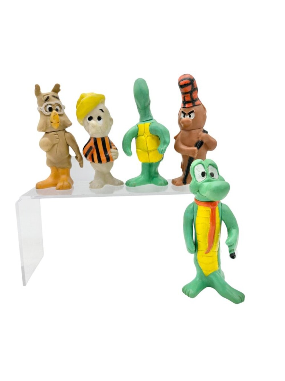 Vintage 1969 Pogo Cartoon Rubber Figures Set Of 5 Collectibles 5-6 inches Tall